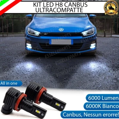 KIT FULL LED H8 FENDINEBBIA PER VW SCIROCCO RESTYLING 6000K 6000 LM CANBUS - Immagine 1 di 4
