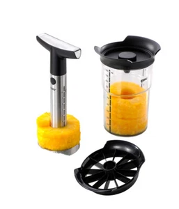 Edelstahl Ananasschneider PROFESSIONAL Ananas Entkerner Skala Ringe Küche - Bild 1 von 6