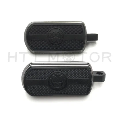 Black Gear Skull Front or Rear Foot peg Footrest For 84-17 Harley Sporster - Image 1 of 4