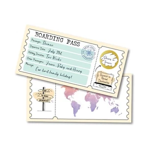 DL Travel Ticket - Scratch Off Boarding Pass - Scratch and Reveal Holiday Treat - Picture 1 of 5