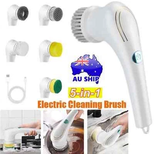Electric Spin Scrubber Cordless Shower Scrubber with 5 Replaceceable Brush Heads - Picture 1 of 16