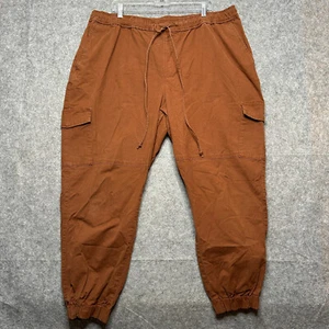 Good American Pants Womens 5 Brown Tortoise Cargo Street Joggers Y2K 90s Ripstop - Picture 1 of 21