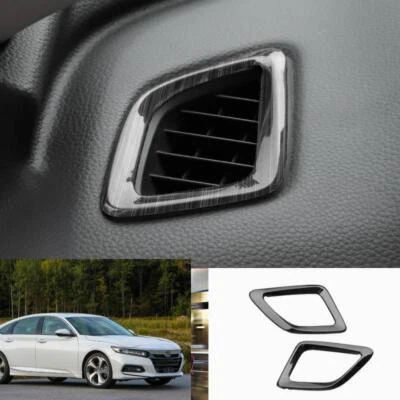 For Honda Accord 2018-2022 Black steel Dash upper AC Air Outlet Vent Frame Trim Foto 1 de 4