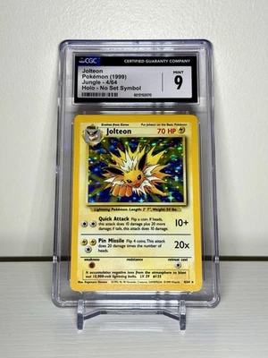 CGC 9 Jolteon 1999 Jungle No Set Symbol 4/64 Holo Pokemon Card psa - Image 1 of 4