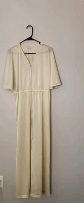 Vestido de Noche Vanity Fair Talla M Nylon Caftán Cremallera Frontal Corbata Bolsillo De Colección Elegante Foto 1 de 4