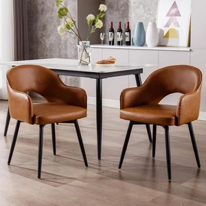 Ya-Home Set of 2 Velvet Swivel Dining Chairs with Armrests for Dinning Or Living - Picture 1 of 9