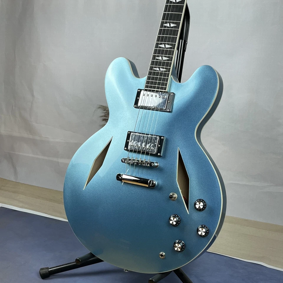 DG-335 Pelham синий электрогитара хром оборудование США в наличии Бесплатная доставка - Изображение 1 из 4