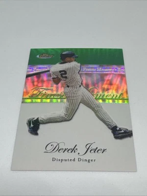 2007 Topps Finest Moments Green Refractor Derek Jeter #RFM-DJ Yankees 110/199 - Image 1 of 4