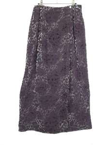 Maxi gonna Valerie Stevens avvolgente burnout velluto seta rayon donna 8 viola grigio - Foto 1 di 9