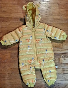 Tuta/pagliaccetto da neve Pure Born Toddler Puffer con cappuccio stampa pupazzo di neve 2T 90/52 cm nuovo senza etichette - Foto 1 di 15