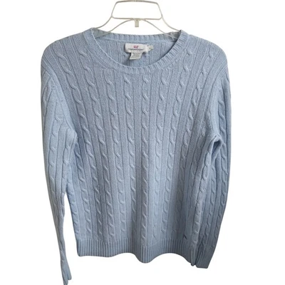 Suéter para mujer Vineyard Vines tejido con cable lana cachemir ballena preppy academia L Foto 1 de 4