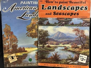 2 Vintage Walter Foster Bks Gemälde Landschaften Meereslandschaften Gutknecht & Stricker - Bild 1 von 15