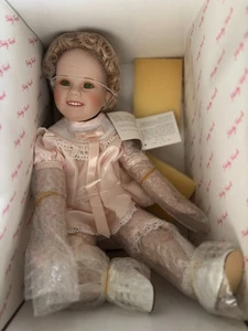 Shirley Temple Porcelain Doll Danbury Mint "Little Miss Shirley" 90s NIB w/ COA - Picture 1 of 6