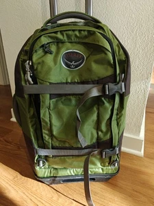 Osprey Shuttle 45L Duffle Meridian Wheeled Travel Bag Green Carry On Size - Picture 1 of 12