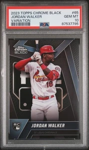 Jordan Walker Variation 2023 Topps cromo negro #65 PSA 10 - Imagen 1 de 2