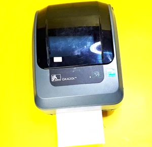 ZEBRA GK420T USB THERMAL TRANSFER LABEL BARCODE PRINTER MONOCHROME POS DEVICE - Foto 1 di 9