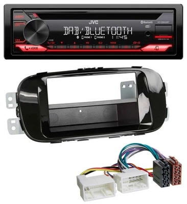 JVC CD DAB USB Bluetooth MP3 Autoradio für Kia Soul PS ab 14 piano-schwarz - Bild 1 von 4