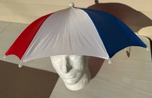VTG Umbrella Shade Rain Hat Adjustable Fishing Hat Beach Hat Adult 80s New - Picture 1 of 8