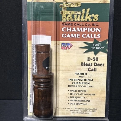 New! Faulks D-50 Deer Bleat Call Hand Tuned Water Resistant And Easy To Blow - Image 1 of 4