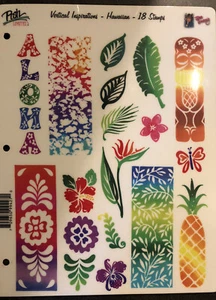 16 Clearly Posh Stamps by Dee Gruenig Vertical Inspirations- Hawaiian unmounted - Picture 1 of 2