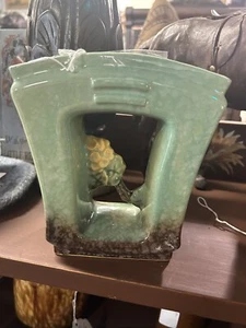 Roseville Pottery Vase #1051-6 Green Floral - Picture 1 of 4