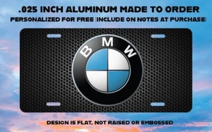 BMW COCHE LOGO MATRÍCULA DELANTERA PARA AUTO 12X6 ALUMINIO NUEVO 1 - Imagen 1 de 1