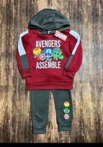 Sz 4 Avengers Hooded New Sweat Pants Outfit Hulk Captain America - Picture 1 of 1