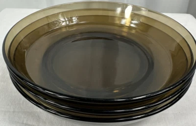 3 Vintage Vereco Smoke Brown Soup Salad Bowl 7 1/4" 1970s  France. - Image 1 of 4