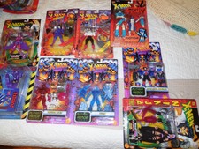 10 Toy Biz 90s Marvel X-Men Lot  Psylocke Wolverine Prof X Iceman  Deathbird