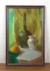 Stillleben mit Flasche, Original Ölgemälde, ukrainische Künstlerin Sorokina - Bild 1 von 13