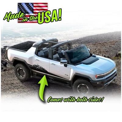 Mountains Mountain Range Side Racing Stripes Decal -  FITS 2022 & Ups HUMMER EV - Изображение 1 из 2