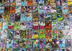 POKEMON OFFICIAL TCG CARD LOT 100 ASSORTED CARDS WITH BONUS EX GX V OR VMAX CARD