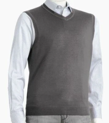 Apt 9 Men's Classic Fit Knit V-Neck Sweater Vest XLT Big & Tall Sleeveless Gray - Image 1 of 2
