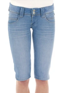 Pepe Jeans Dama Bermuda Venus Crop - Azul - Blue Denim W24-W34 95% Algodón - Imagen 1 de 3
