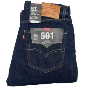 Levis® 501 Mens Denim Jeans Original Fit bottoms Straight Leg Pants Jean DN NEW - Picture 1 of 6