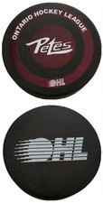 PETERBOROUGH PETES HOCKEY OFFICIAL GAME PUCK JR. A OHL LINDSAY Made In CANADA 