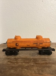 Lionel Lines Postwar O Gauge #6465 Orange 2 Dome Tanker Train - Picture 1 of 14