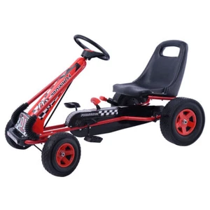 4 Wheels Kids Ride On Pedal Powered Bike Go Kart Racer Car Outdoor Play Toy-Red - Picture 1 of 6