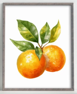 Orange Wall Art Print, Orange Kitchen Art Print, Home Decor Art #75 - Picture 1 of 2