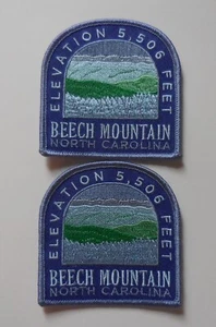 Collectable Patches North Carolina Beech Mountain Iron On Sew Patches Set of 2 - Picture 1 of 6