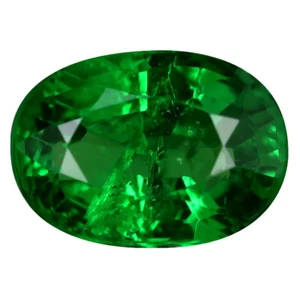 1.14 ct Wonderful Oval Cut (7 x 5 mm) Tanzania Green Tsavorite Garnet Gemstone - Picture 1 of 2