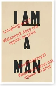 1968 Civil Rights I Am A Man Memphis Sanitation Workers Strike Retro Poster - Picture 1 of 1
