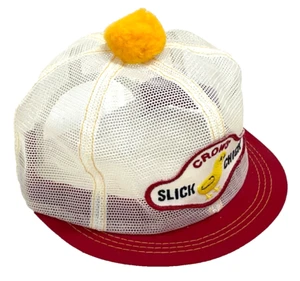 NOS! CAPPELLO VINTAGE CORVO SLICK PULCINO MAGLIA INTERA TESA CORTA, SNAPBACK - Foto 1 di 5