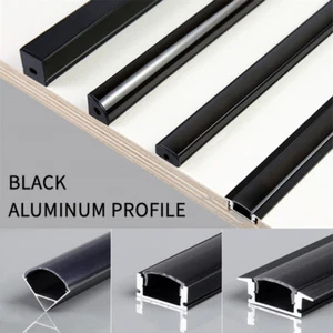 5-35Pcs 50CM LED Aluminum Channel Extrusion Profile+Cover f 5050 LED Strip Light - Picture 1 of 18