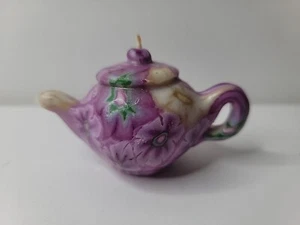 Tiny Teapot Candle~purple~never Lit~free Shipping - Picture 1 of 4