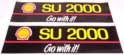 Shell SU 2000 'Go With It!' Original Vintage Sticker Decal Lot 11.5" x 3" - Image 1 of 3