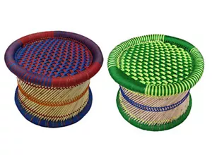 Ecofriendly Handmade Bamboo Stick & Colourful Rope made Mudha in New Trande 2pc. - Picture 1 of 3