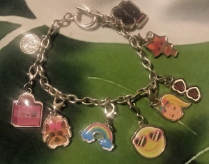 JOJO SIWA METAL ENAMEL CHARM BRACELET 9 CHARMS @MGA , Anime, party girl, clasps - Picture 1 of 5