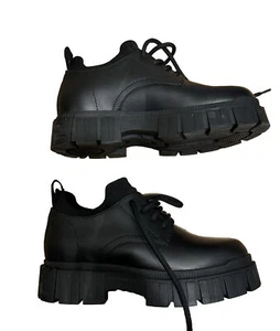 New Fendi Force Lug Sole Plain Toe Oxford leather shoes Women’s 37.5 - Picture 1 of 18