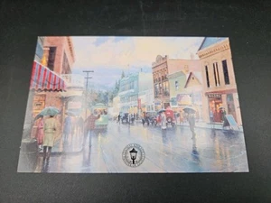 Thomas Kinkade Main Street Trolley Main Street Memories Series Dealer Postcard - Picture 1 of 4